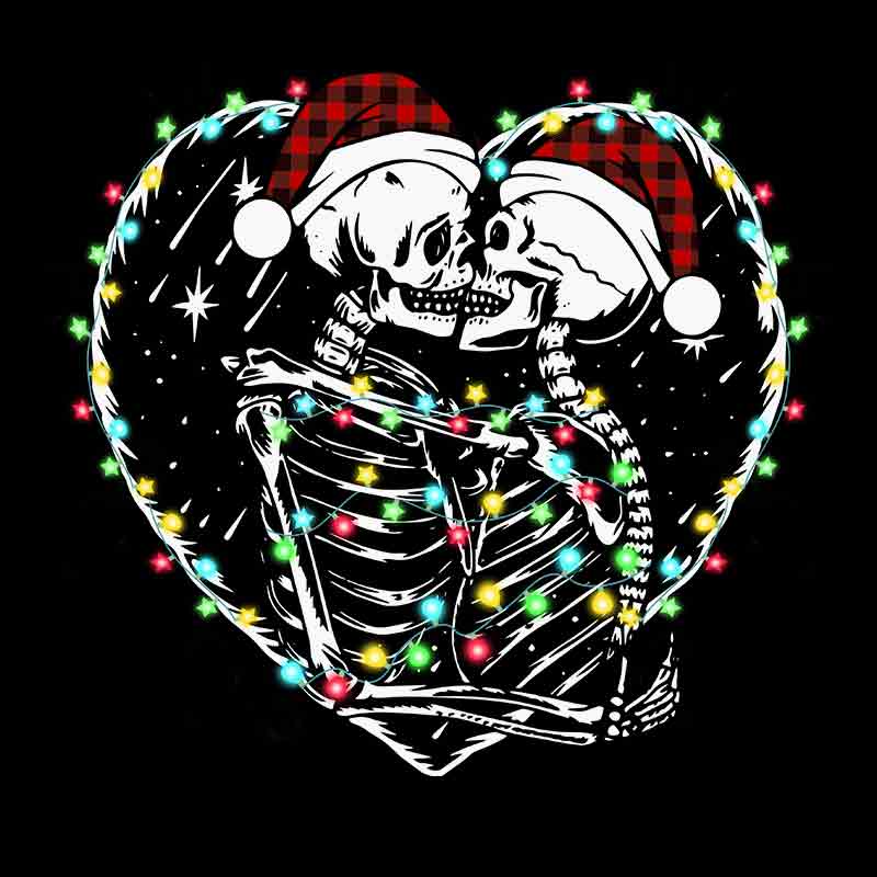 Christmas Kissing Skeleton (DTF Transfer)