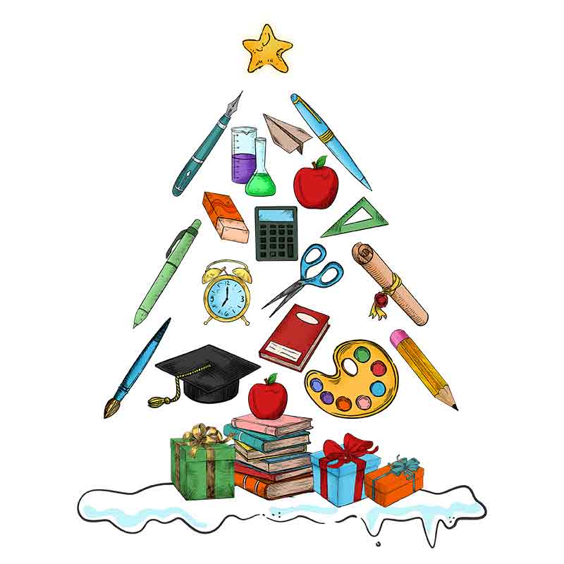 Christmas Teacher Tree (DTF Transfer)