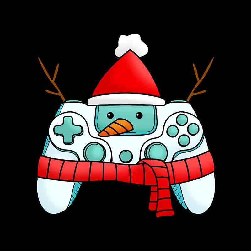 Controller Christmas Snowman (DTF Transfer)