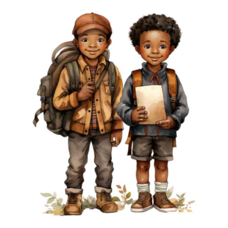 Cute Black Boy Back To School #14 (DTF Transfer)