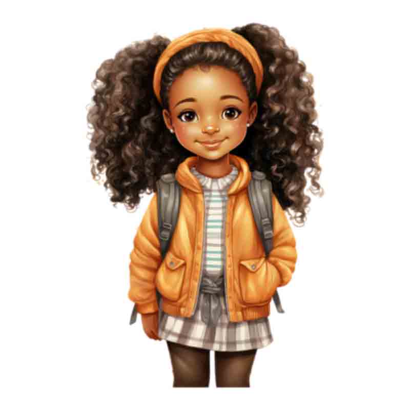 Cute Black Girl Back To School #20 (DTF Transfer)