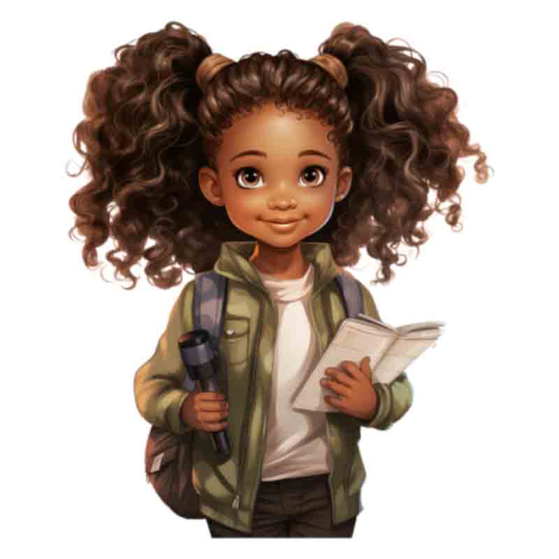 Cute Black Girl Back To School #23 (DTF Transfer)