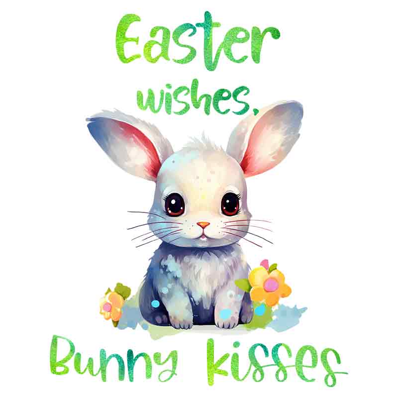 Easter Wishes Bunny Kisses #3 (DTF Transfer)