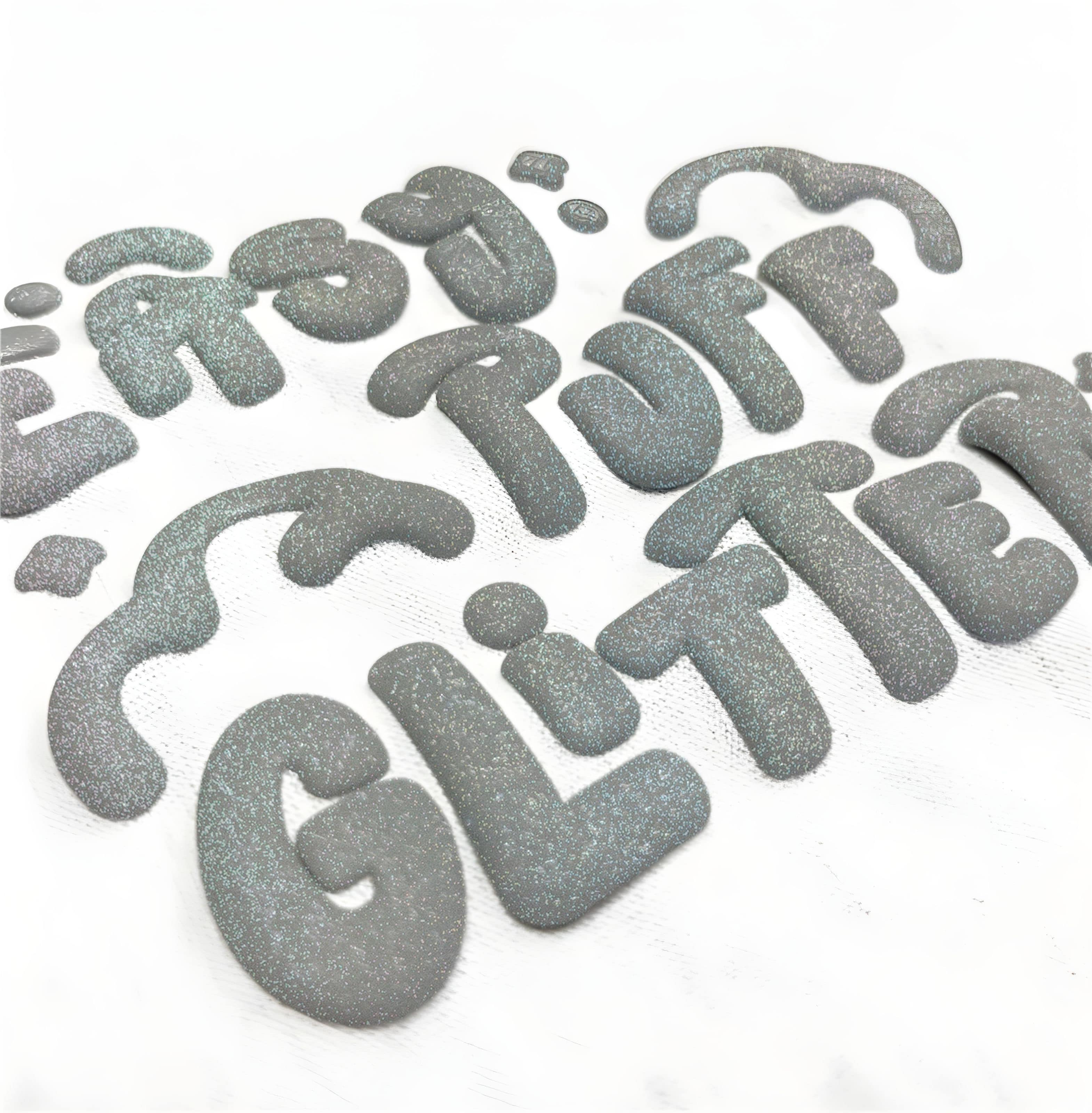 12" Dream Gray - Siser Glitter Easy Puff Heat Transfer Vinyl