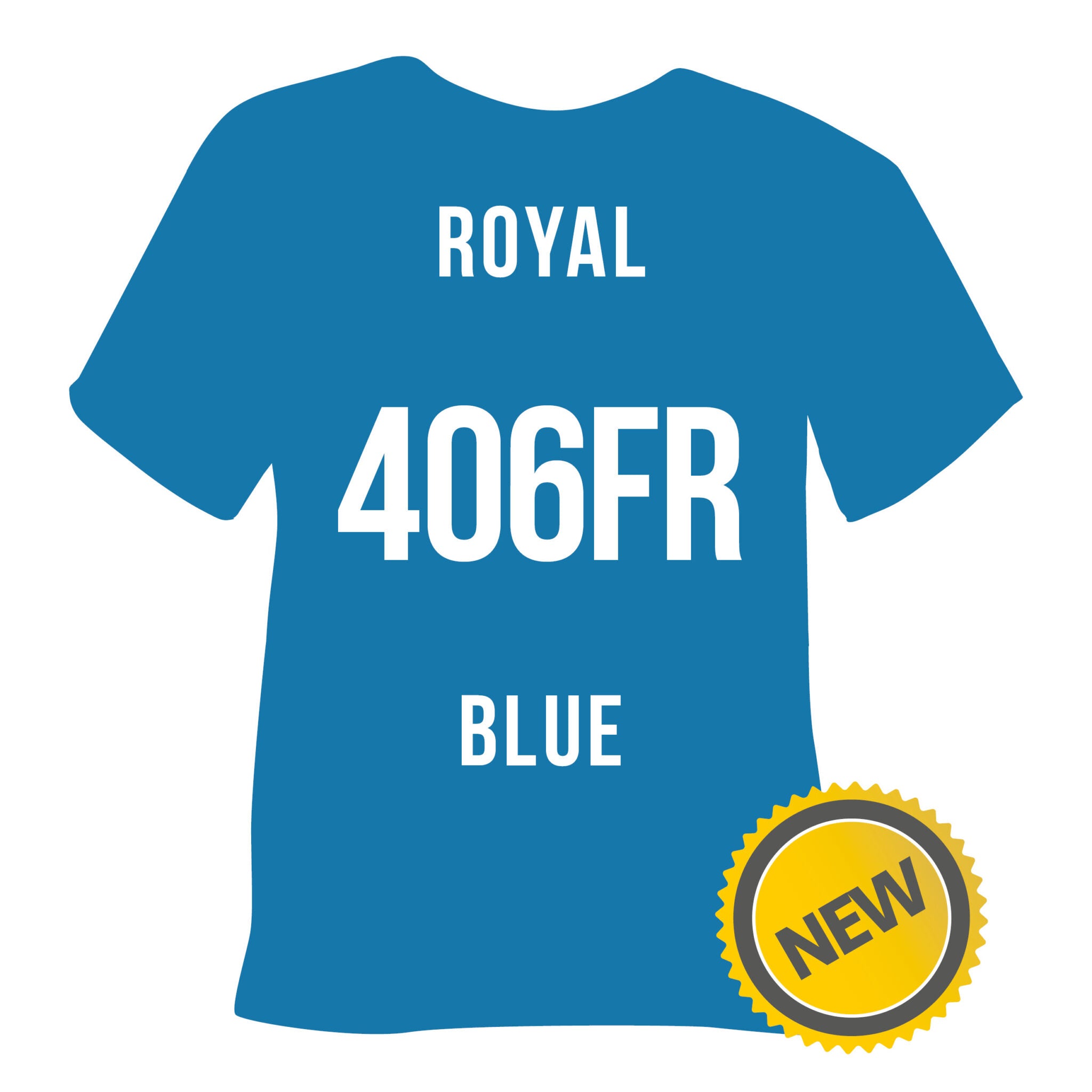 406FR Royal Blue POLI-FLEX® FLAME RETARDANT Heat Transfer Vinyl color swatch