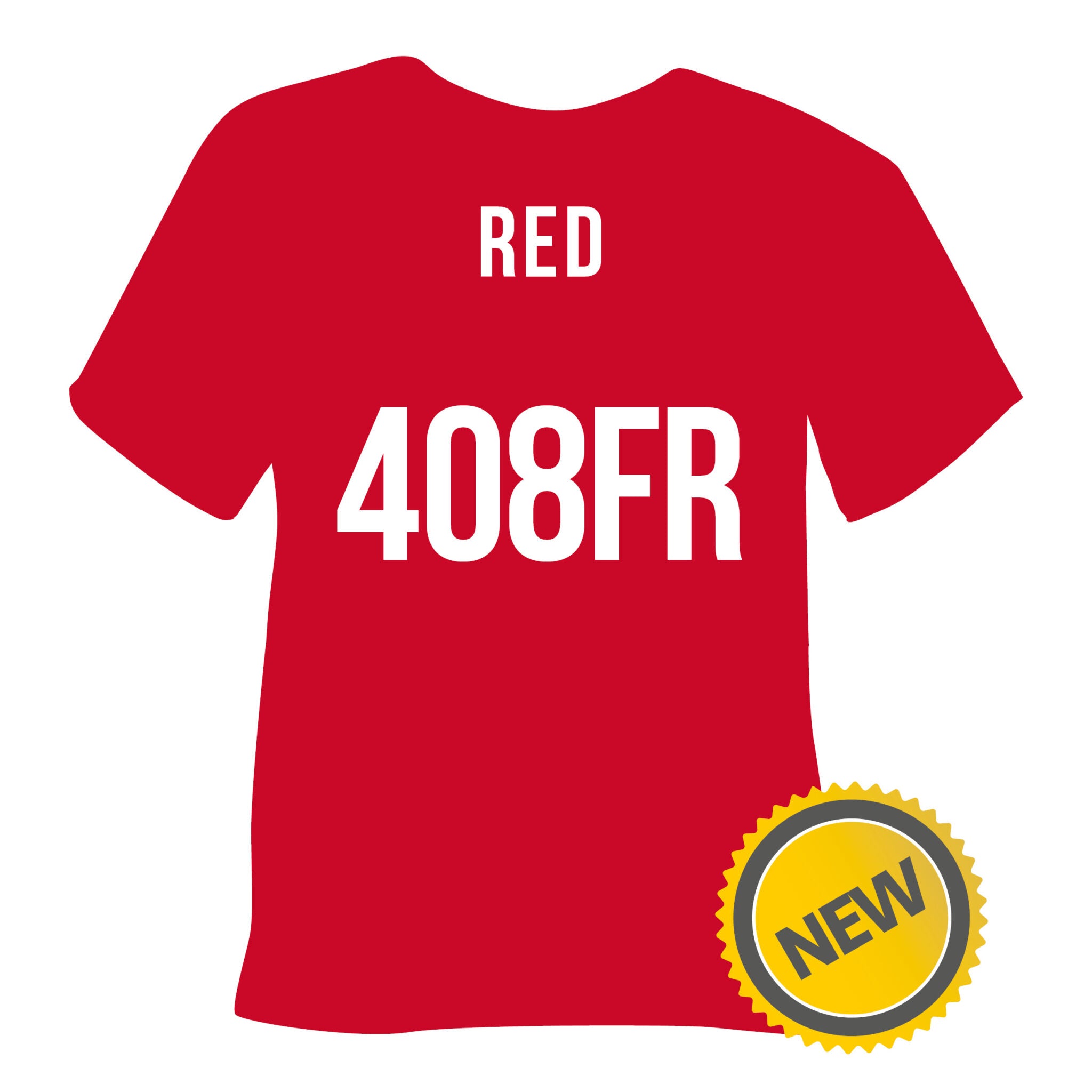 408FR Red POLI-FLEX® FLAME RETARDANT Heat Transfer Vinyl color swatch