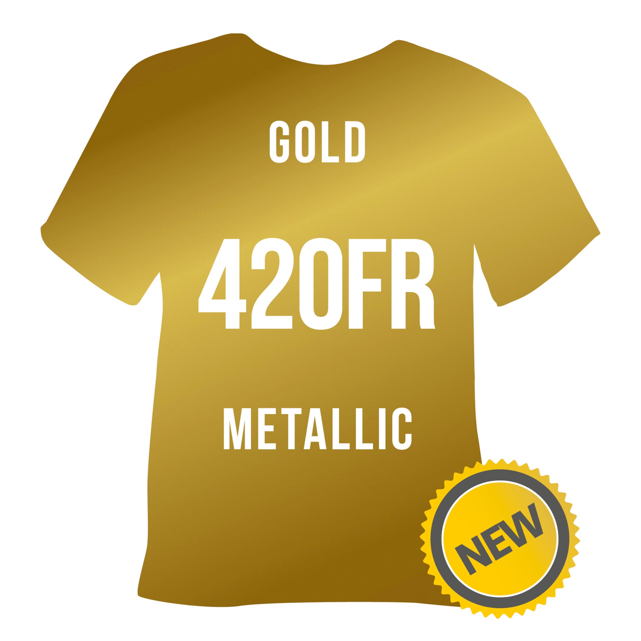 420FR Gold Metallic POLI-FLEX® FLAME RETARDANT Heat Transfer Vinyl color swatch