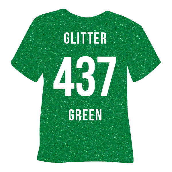 437 Green POLI-FLEX® IMAGE GLITTER Heat Transfer Vinyl color swatch