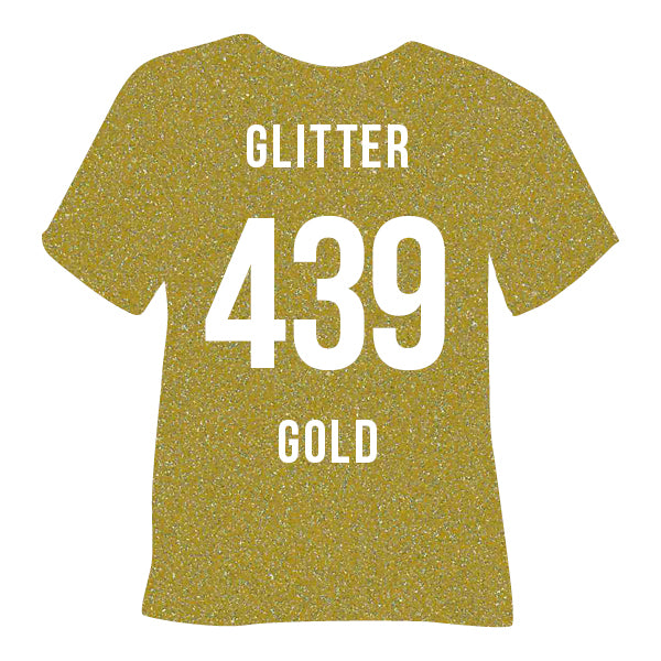 439 Gold POLI-FLEX® IMAGE GLITTER Heat Transfer Vinyl color swatch