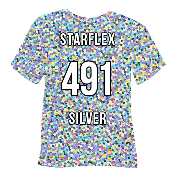 491 Silver POLI-FLEX® IMAGE STARFLEX Heat Transfer Vinyl color swatch