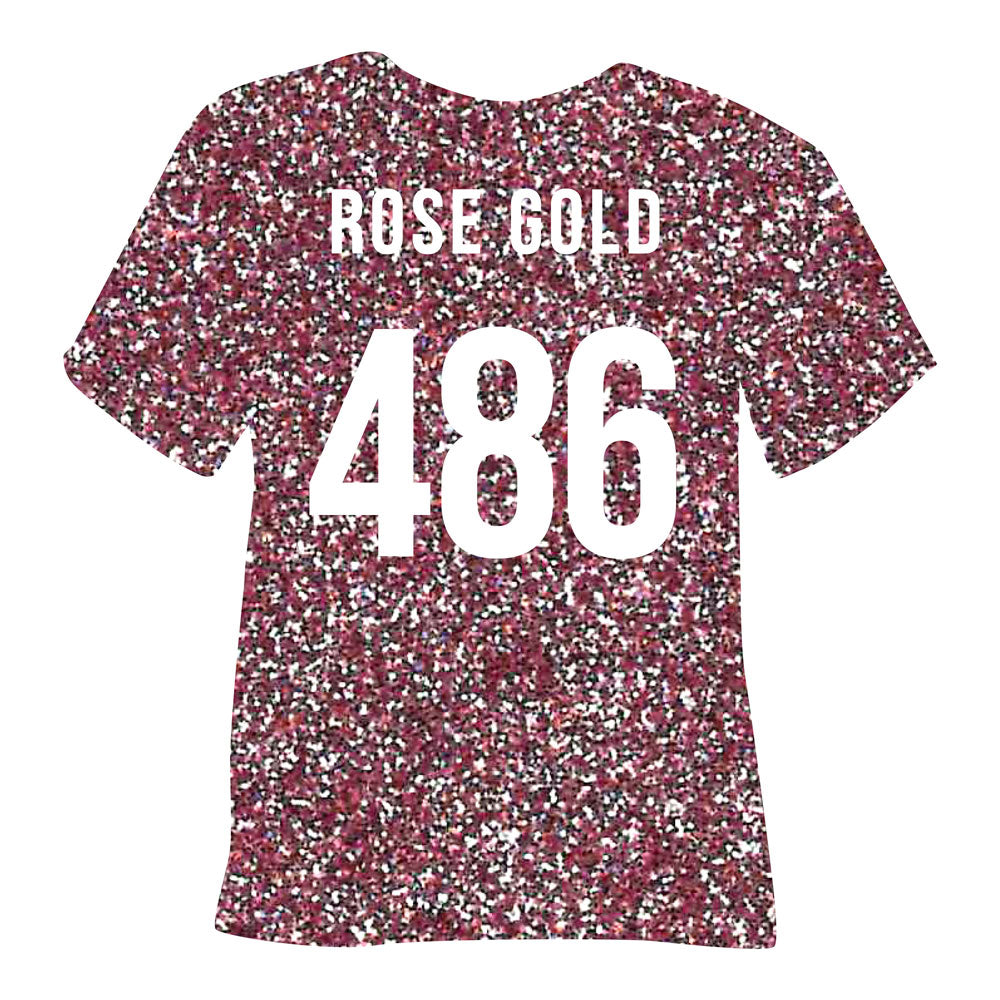 486 Rose Gold POLI-FLEX® PEARL GLITTER Heat Transfer Vinyl color swatch