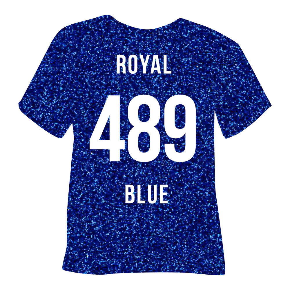 489 Royal Blue POLI-FLEX® PEARL GLITTER Heat Transfer Vinyl color swatch