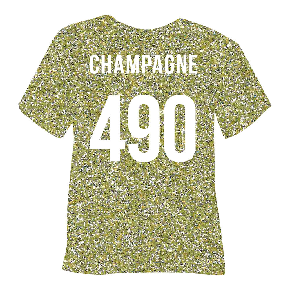 490 Champagne POLI-FLEX® PEARL GLITTER Heat Transfer Vinyl color swatch