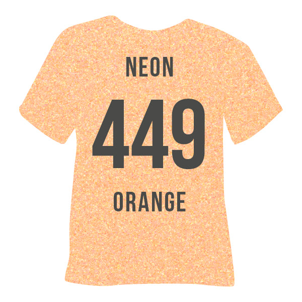 449 Pastel Orange POLI-FLEX® PEARL GLITTER Heat Transfer Vinyl color swatch
