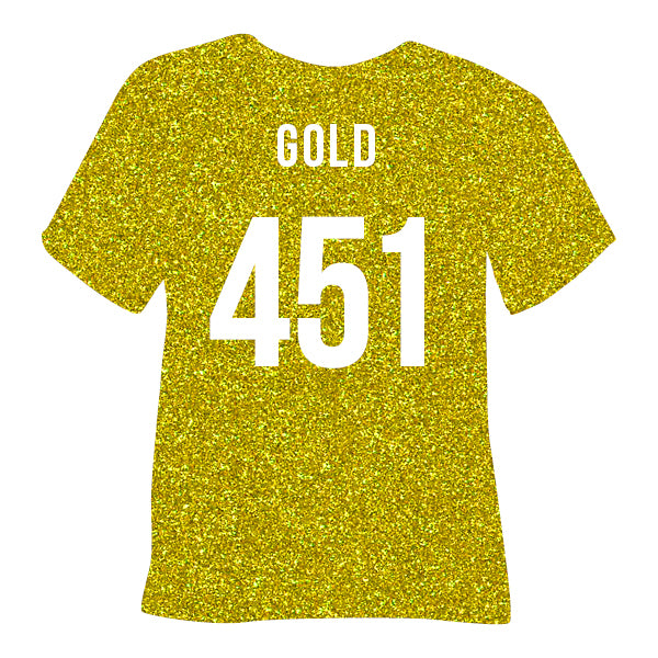 451 Gold POLI-FLEX® PEARL GLITTER Heat Transfer Vinyl color swatch