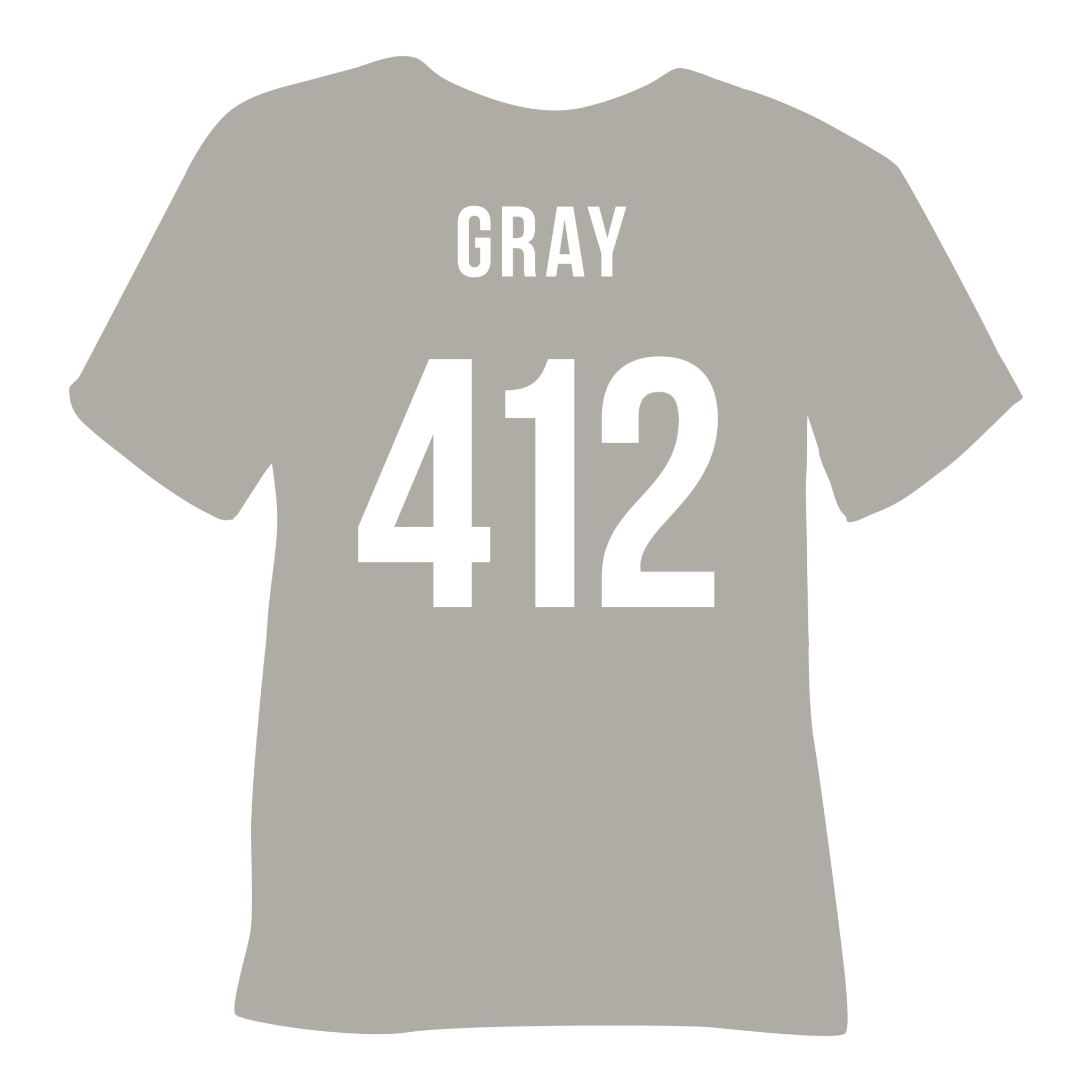 412 Grey POLI-FLEX® PREMIUM Heat Transfer Vinyl color swatch