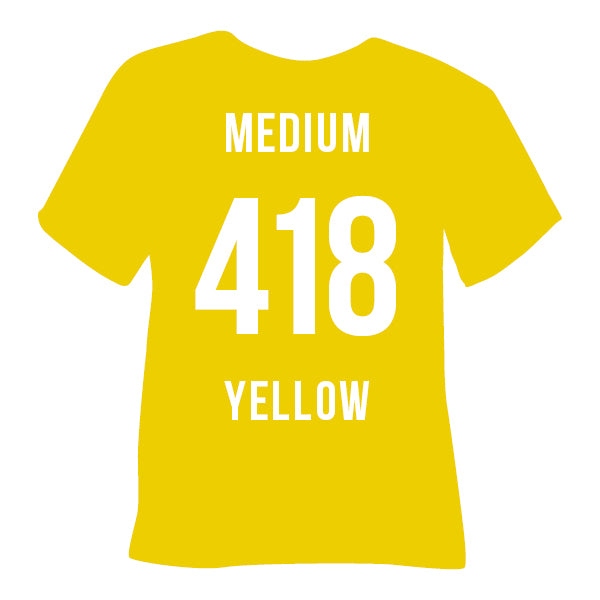 418 Medium Yellow POLI-FLEX® PREMIUM Heat Transfer Vinyl color swatch
