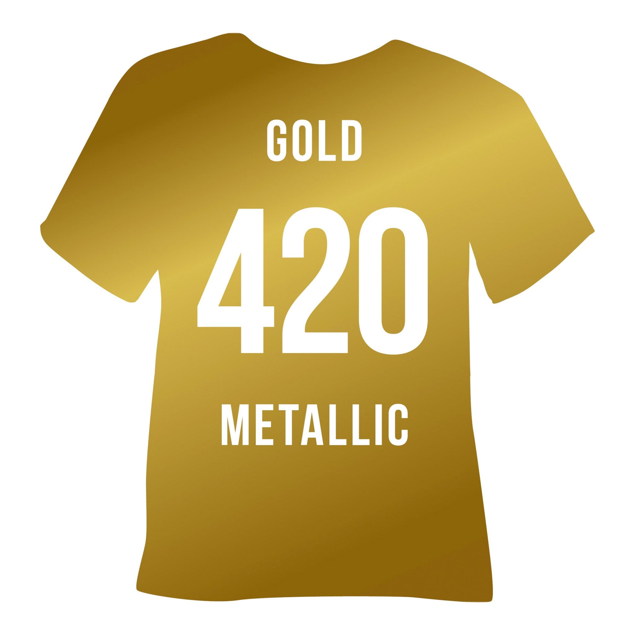420 Gold Metallic POLI-FLEX® PREMIUM Heat Transfer Vinyl color swatch