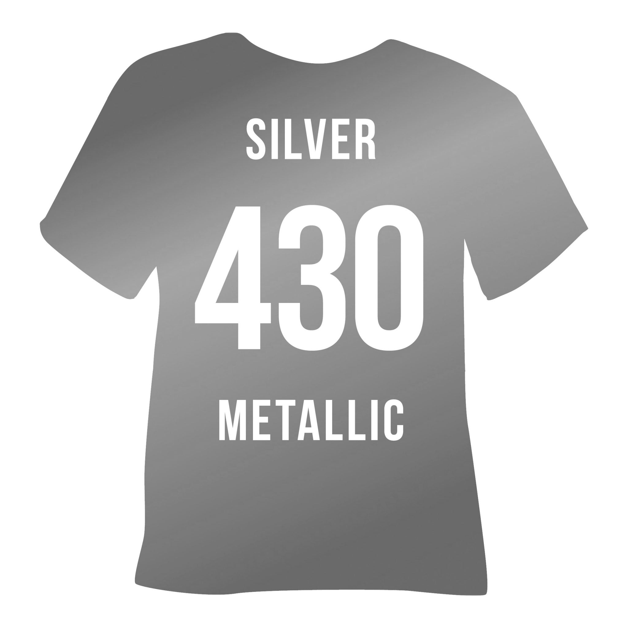430 Silver Metallic POLI-FLEX® PREMIUM Heat Transfer Vinyl color swatch