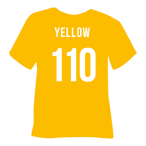 PLT 110 Yellow TUBITHERM® FLOCK Heat Transfer Vinyl color swatch