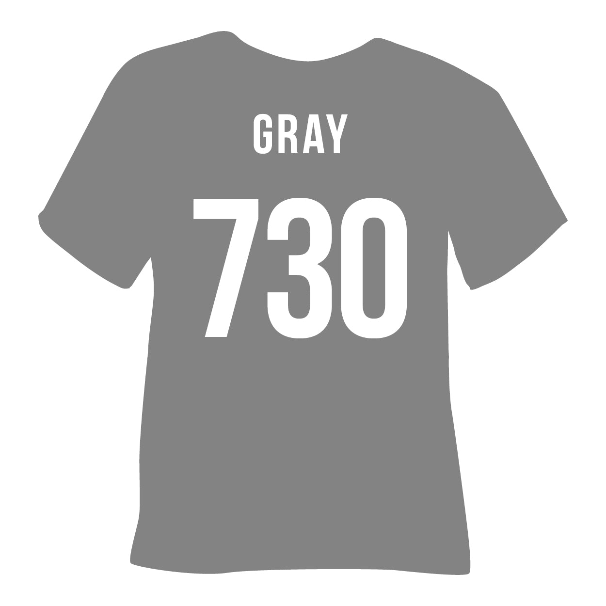 PLT 730 Grey TUBITHERM® FLOCK Heat Transfer Vinyl color swatch