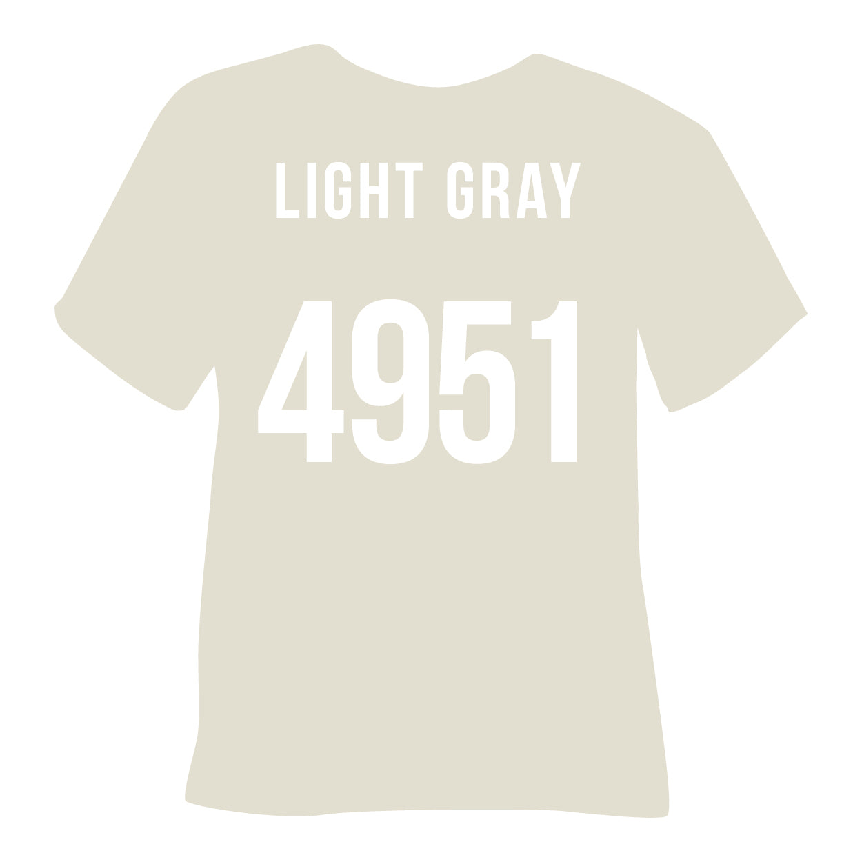 4951 Light Grey Poli-Flex Turbo Heat Transfer Vinyl (HTV)