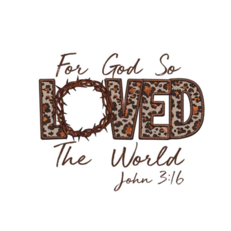 For God So Loved The World (DTF Transfer)