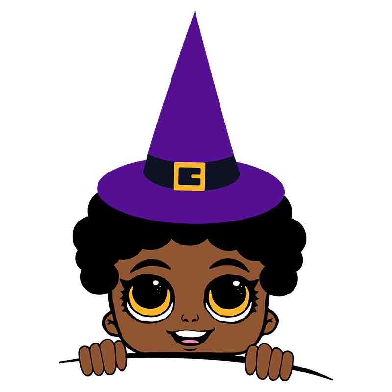 Halloween Afro Boy Peeking (DTF Transfer)