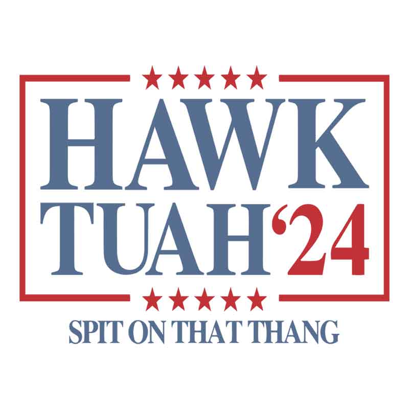 Hawk Tuah '24 Blue (DTF Transfer)