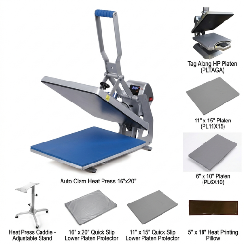 Hotronix Auto Clam Heat Press 16"x20" Bundle - 110V