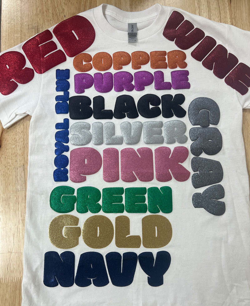 Green Glitter PARART 3D Puff Heat Transfer Vinyl (HTV)