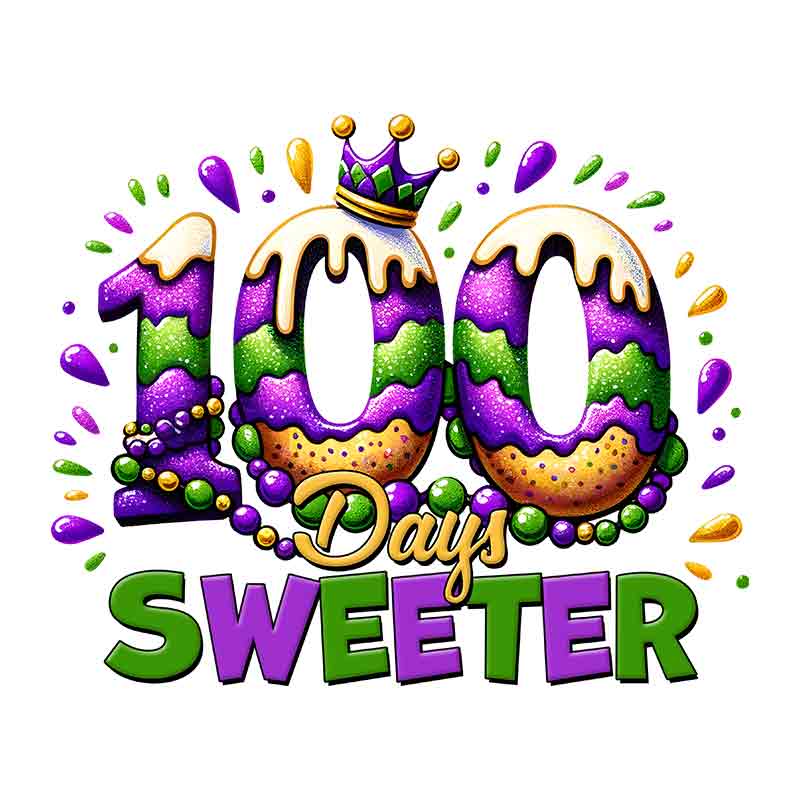 100 Days Sweeter (DTF Transfer)