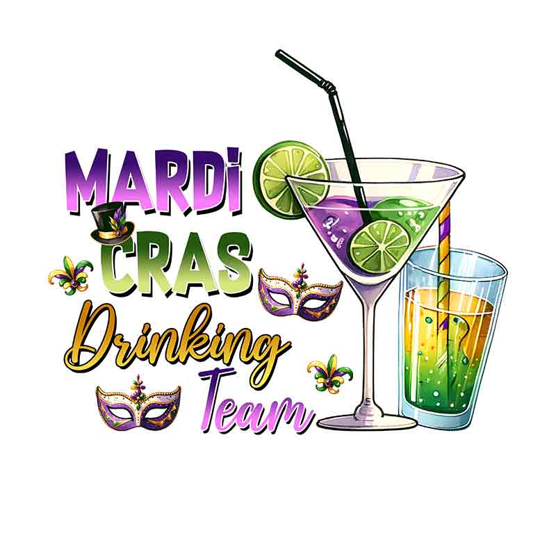 Mardi Gras Drinking Team #2 (DTF Transfer)