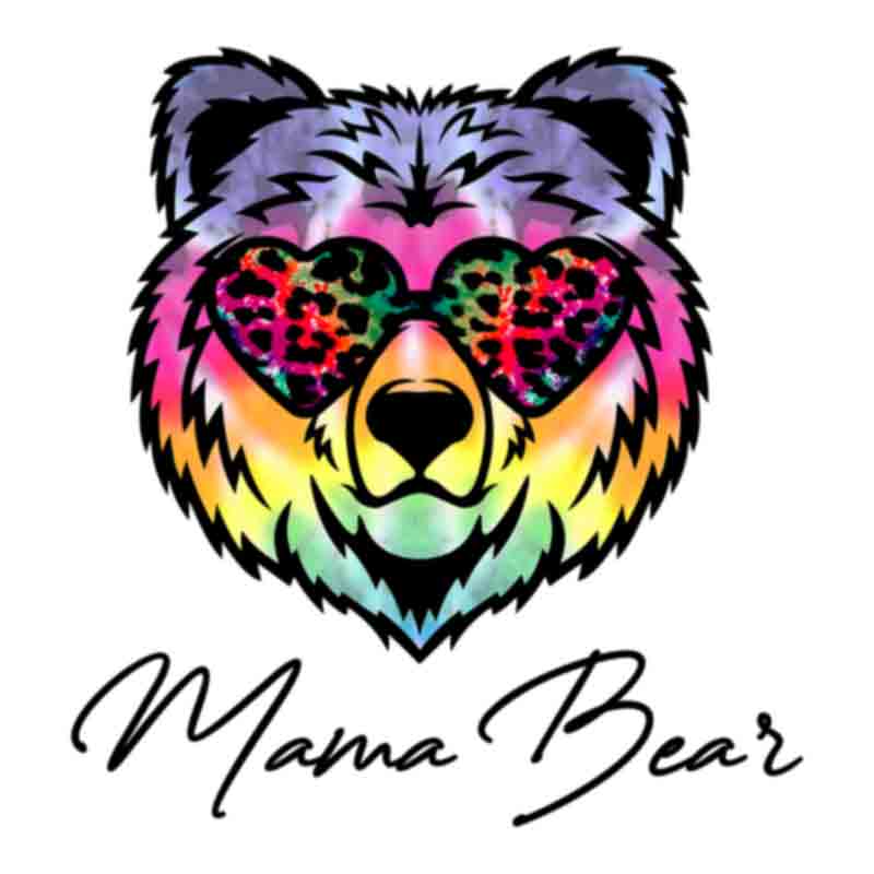 Mama Bear Rainbow Watercolor (DTF Transfer)