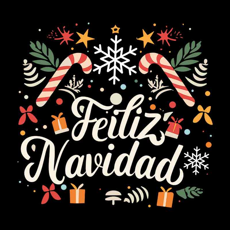 Merry Christmas Around The World 4 - Spanish (DTF Transfer)