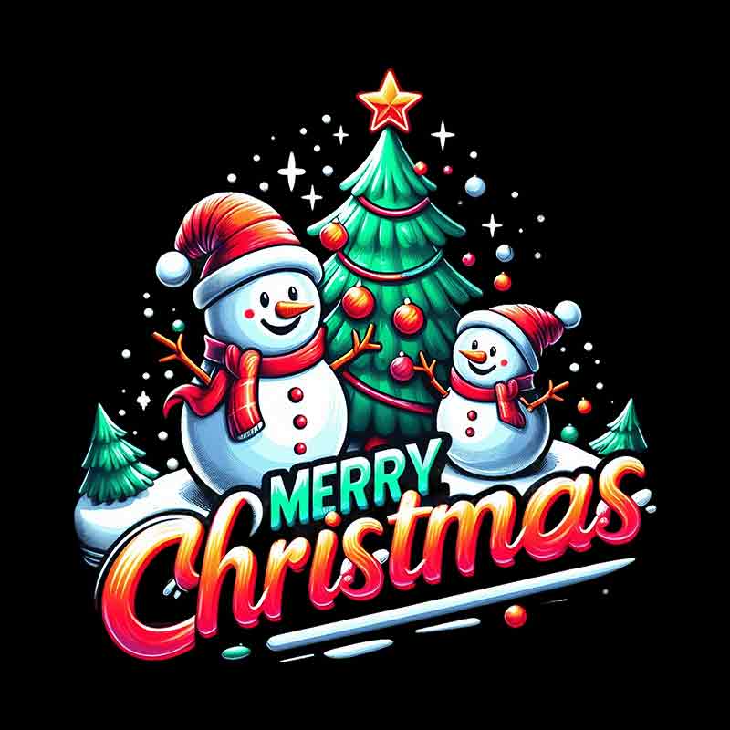 Merry Christmas Snowman 4 (DTF Transfer)