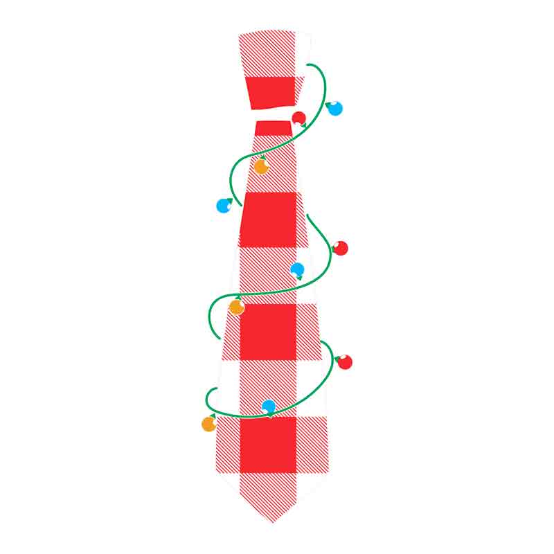 Neck Tie Christmas Lights (DTF Transfer)