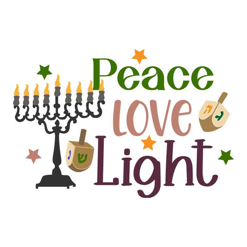 Peace Love Light (DTF Transfer)