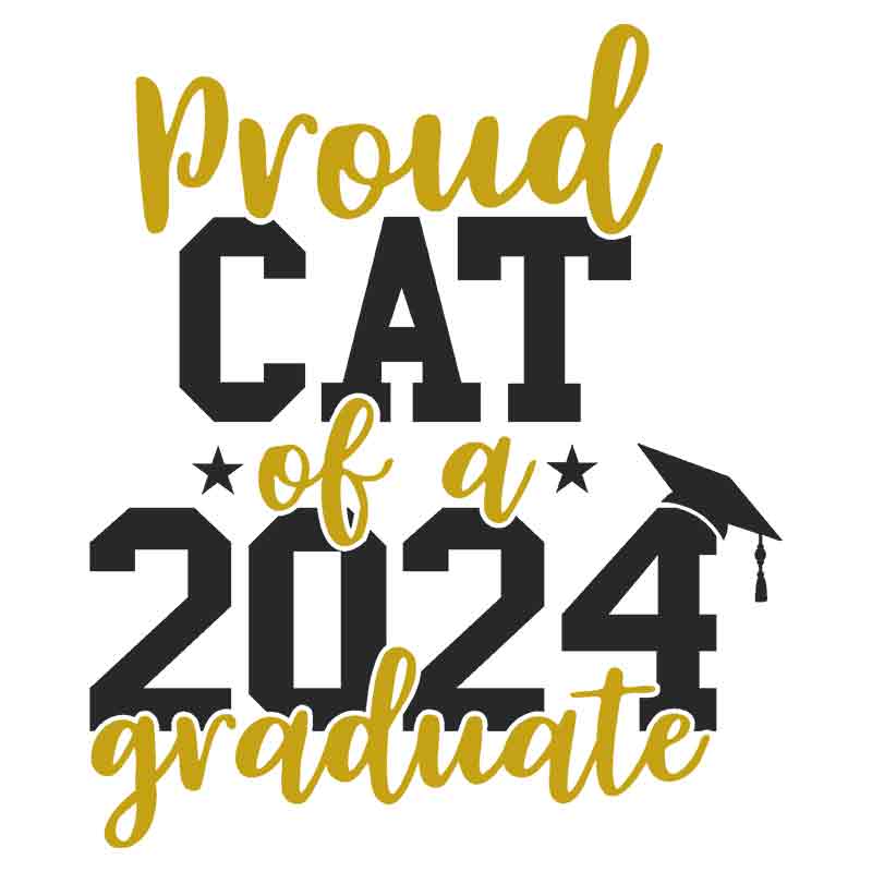 Proud Cat 2024 Graduate (DTF Transfer)
