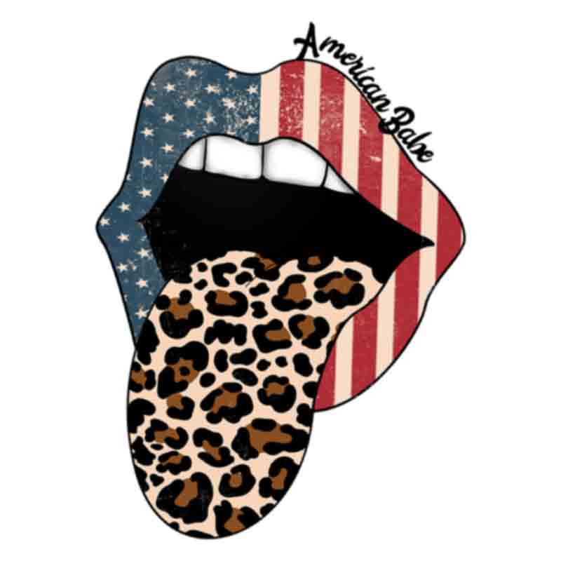 Red White And Leopard Lips (DTF Transfer)