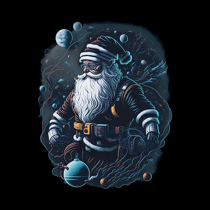 Santa In Space 1 (DTF Transfer)