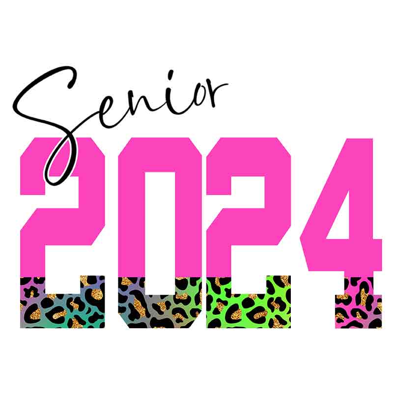 Senior 2024 Neon Leopard (DTF Transfer)