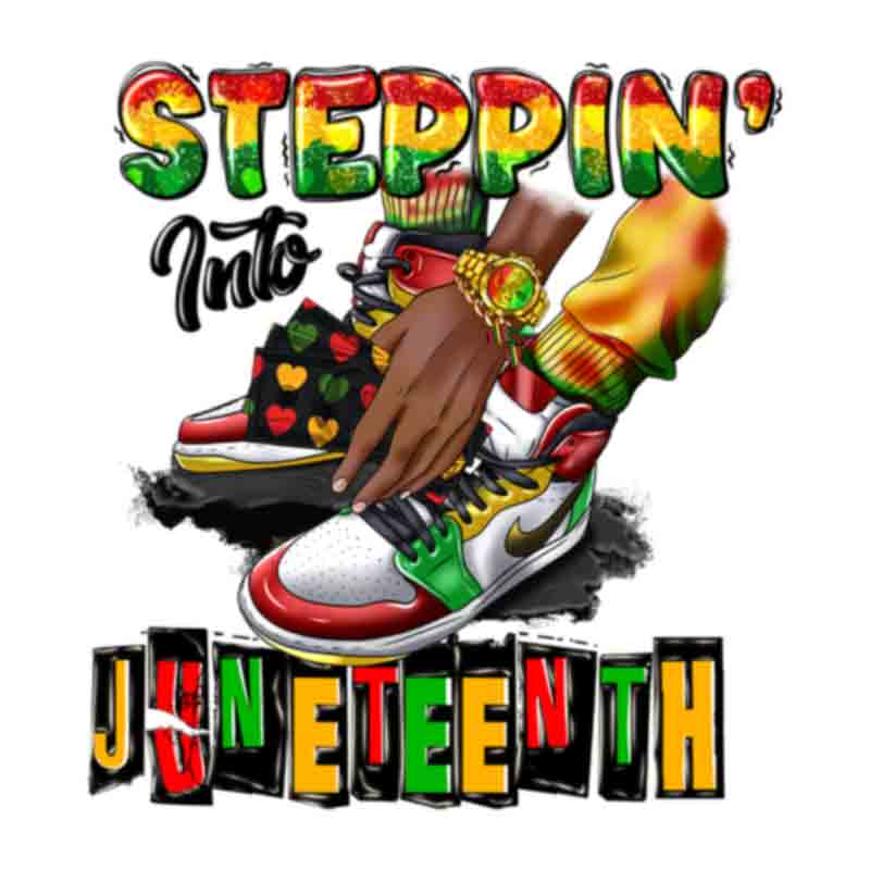 Steppin' into Juneteenth Sneakers (DTF Transfer)