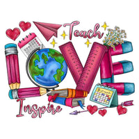 Teach Inspire Valentine's Day (DTF Transfer)