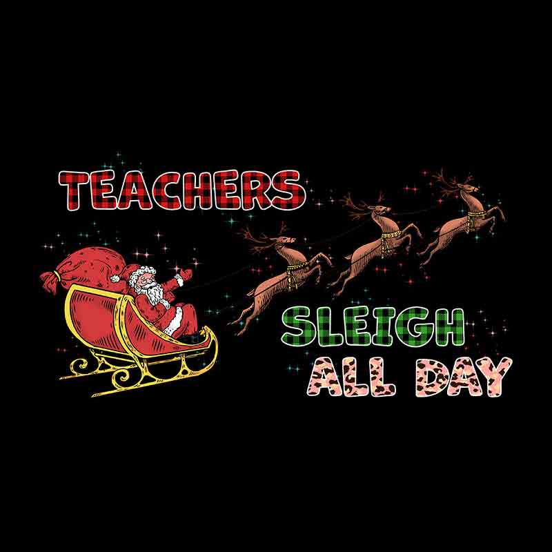 Teachers Sleigh All Day (DTF Transfer)
