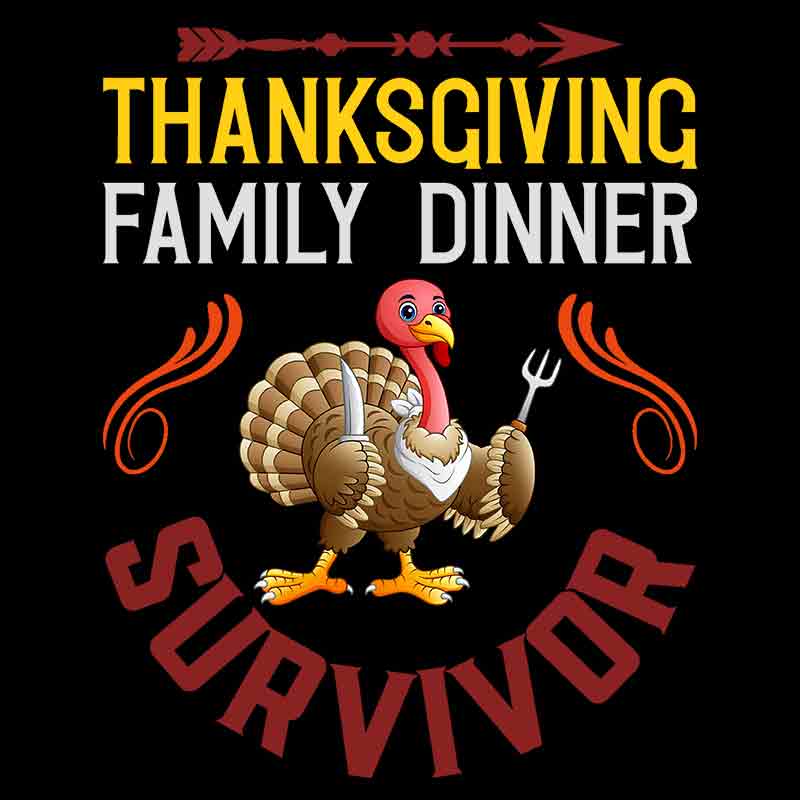Thanksgiving Family Dinner Survivor (DTF Transfer)