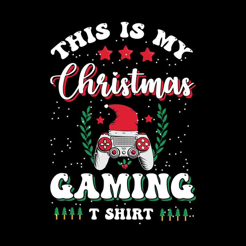 This Is My Christmas Gaming Tshirt (DTF Transfer)