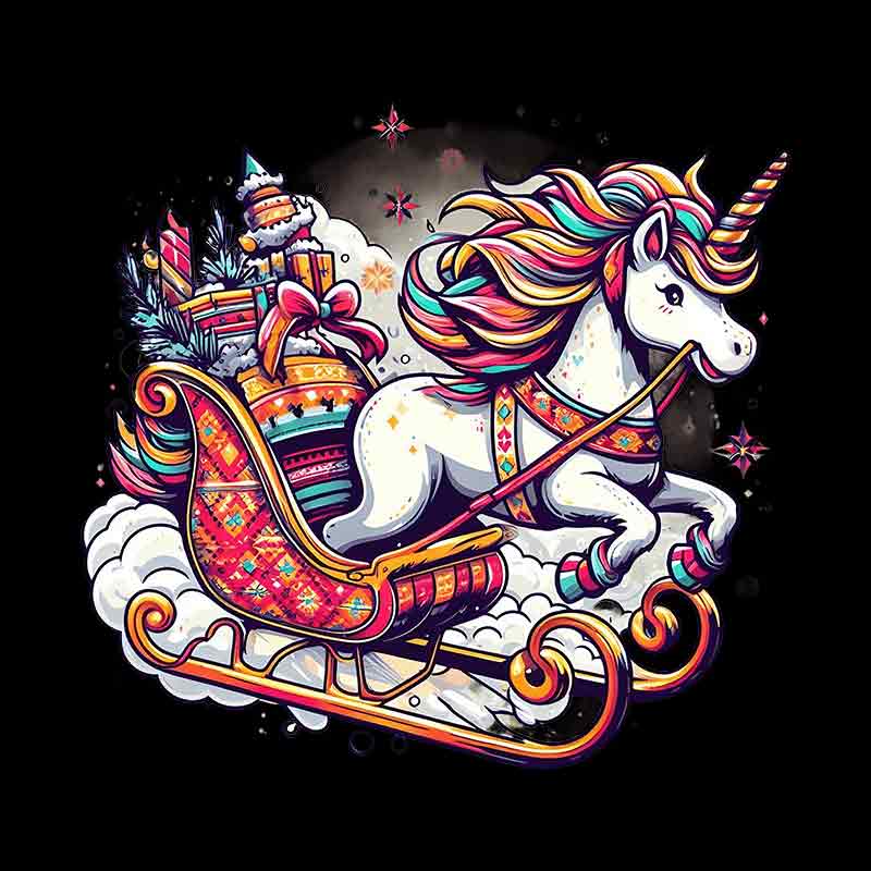 Unicorn Christmas (DTF Transfer)