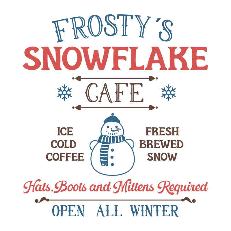 Vintage Frostys Snowflake Cafe (DTF Transfer)