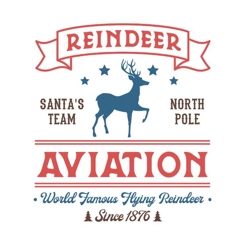 Vintage Reindeer Aviation (DTF Transfer)